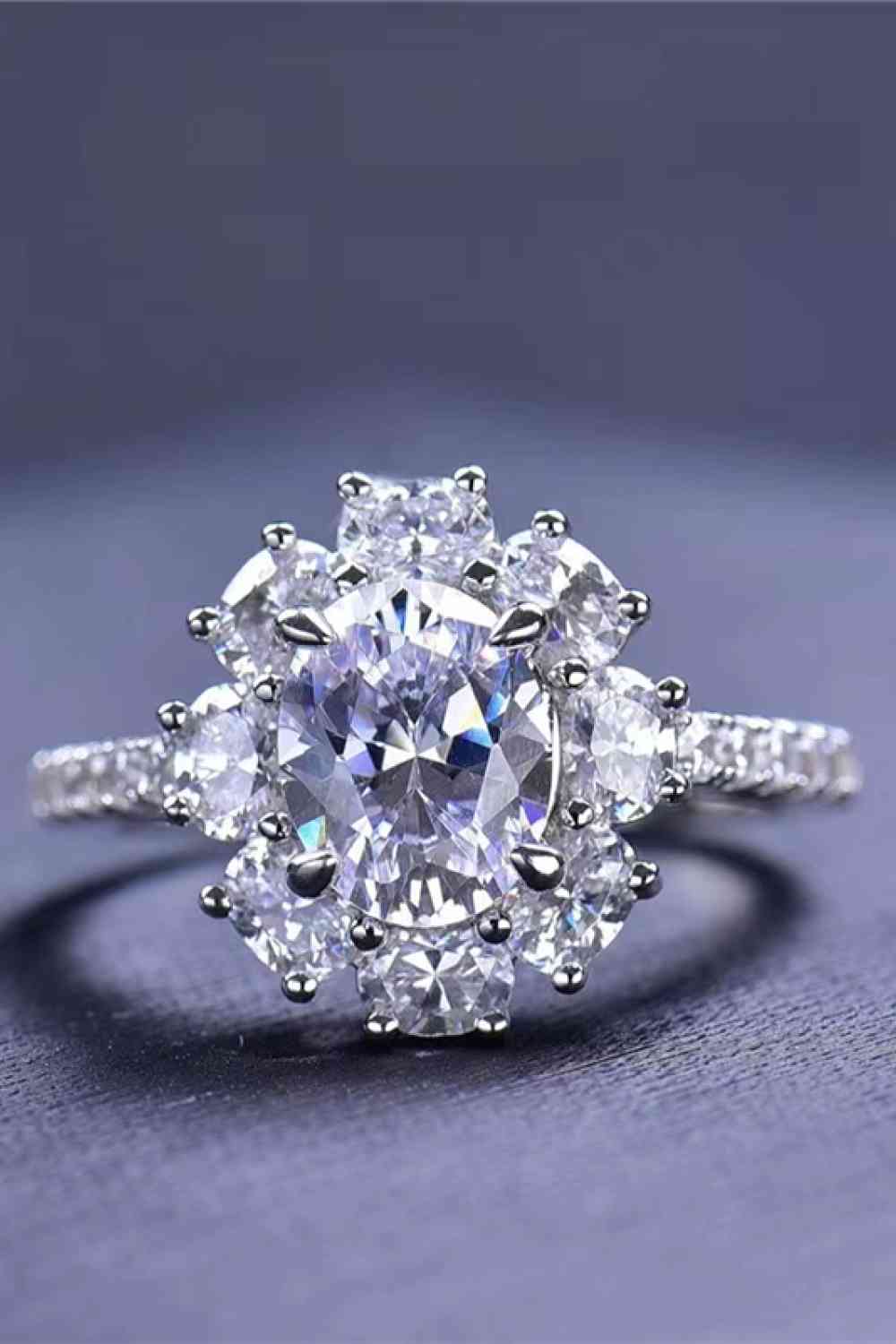 2 Carat Moissanite Floral 925 Sterling Silver Ring - lolaluxeshop