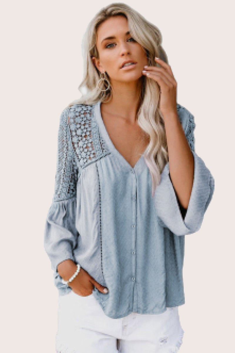 The Du Jour Crochet Blouse - LOLA LUXE