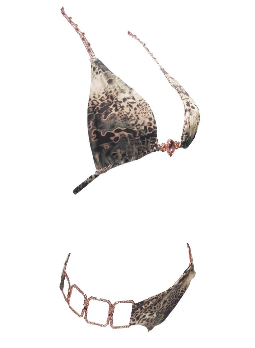 Rachel Triangle Top & Skimpy Bottom - Ocelot - LOLA LUXE