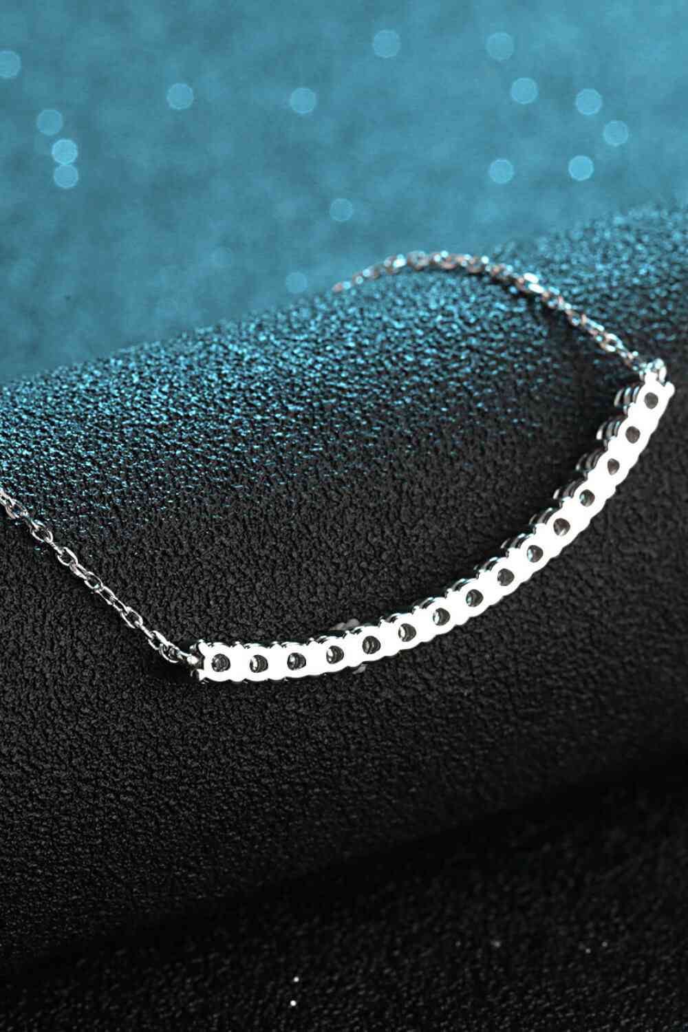 Sterling Silver Curved Bar Necklace - lolaluxeshop