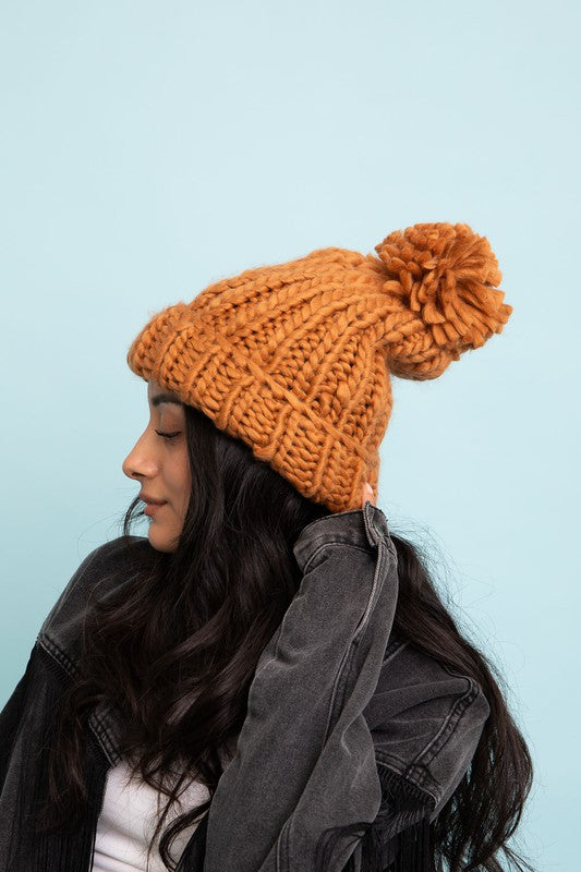 Soft Chunky Cable Knit Beanie - LOLA LUXE