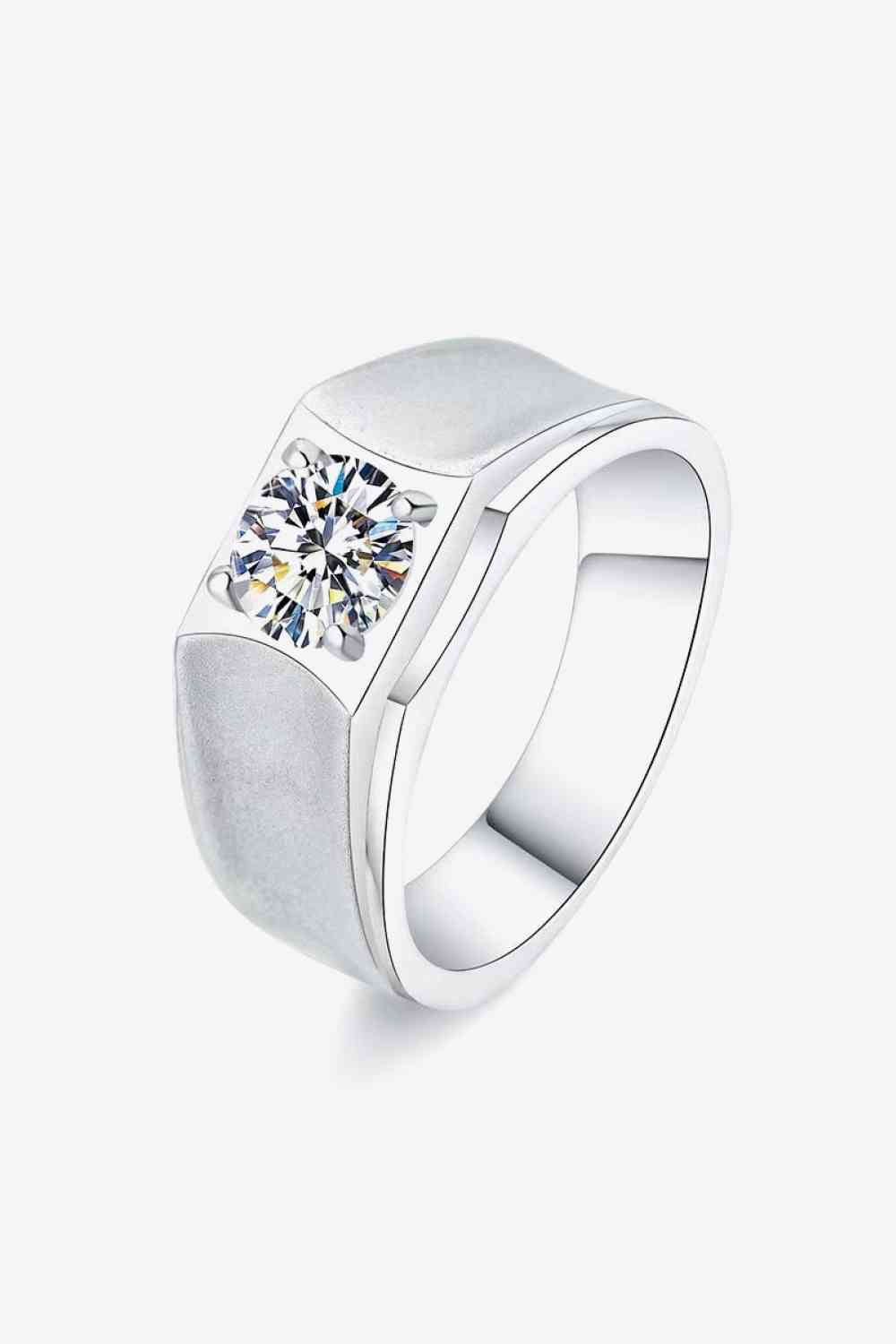 1 Carat Moissanite Wide Band Ring - lolaluxeshop