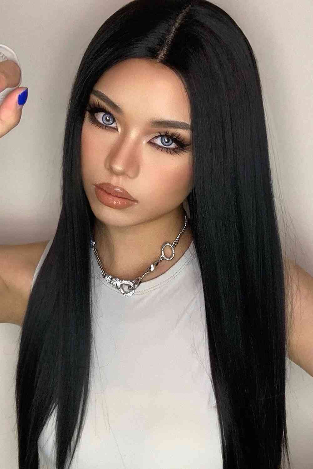 13*2" Long Lace Front Straight Synthetic Wigs 26" Long 150% Density - lolaluxeshop