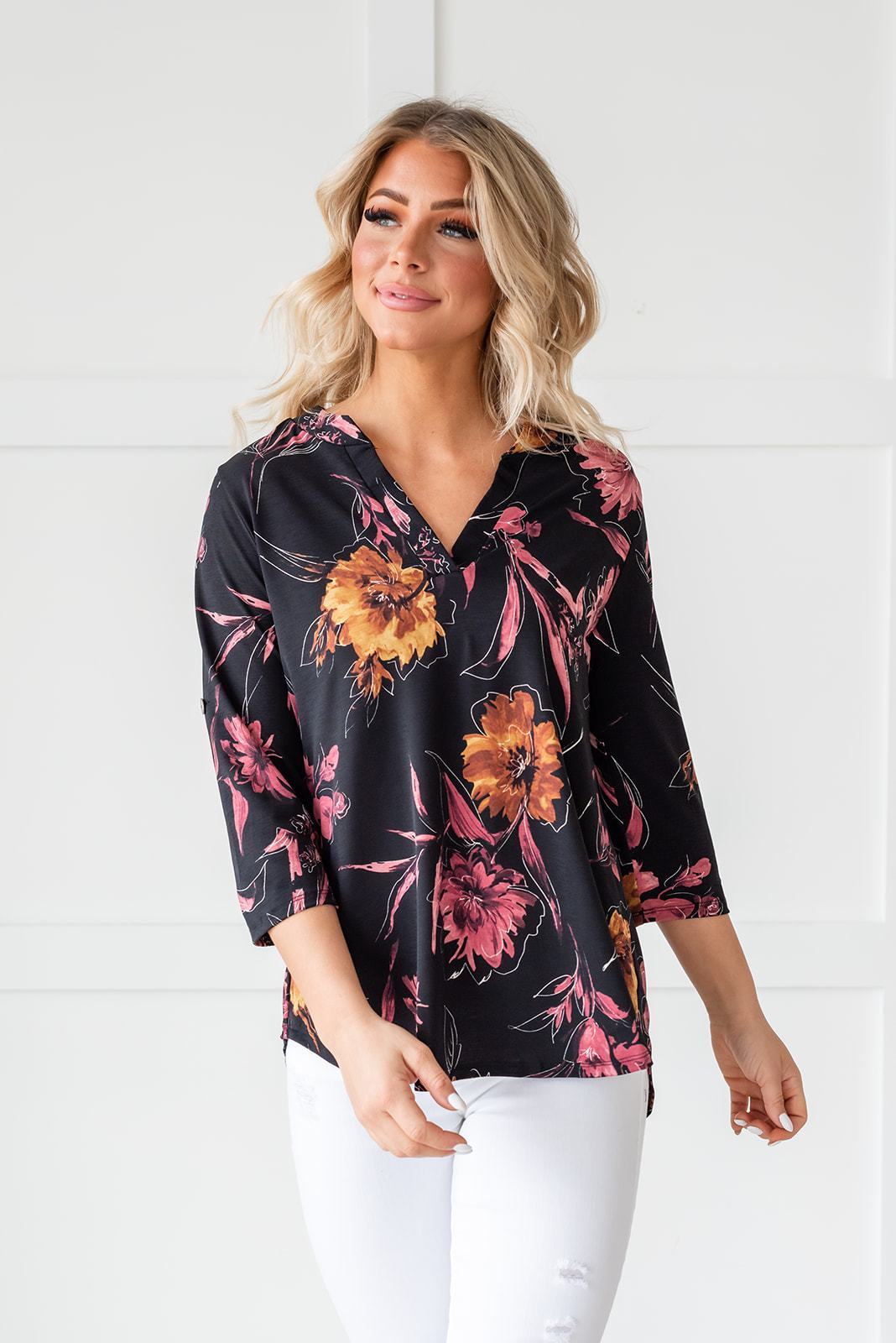 Lift My Spirits Floral Top - LOLA LUXE