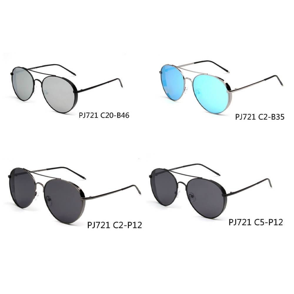 Baza - Classic Polarized Mirrored Aviator Sunglasses - lolaluxeshop