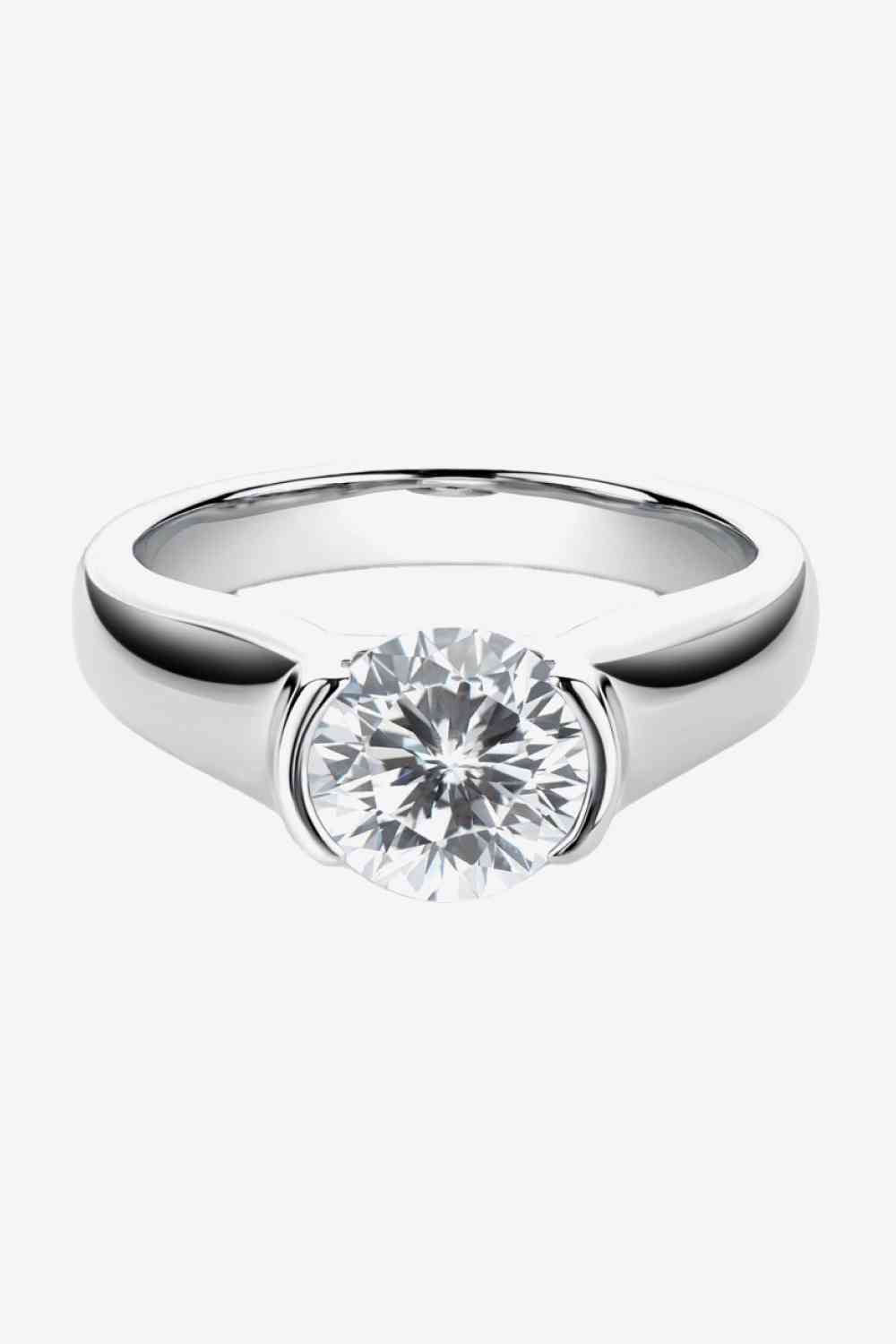 Looking Good 2 Carat Moissanite Platinum-Plated Ring - lolaluxeshop