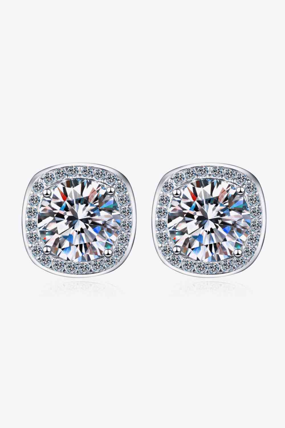 Let Me Love You 1 Carat Moissanite Stud Earrings - lolaluxeshop