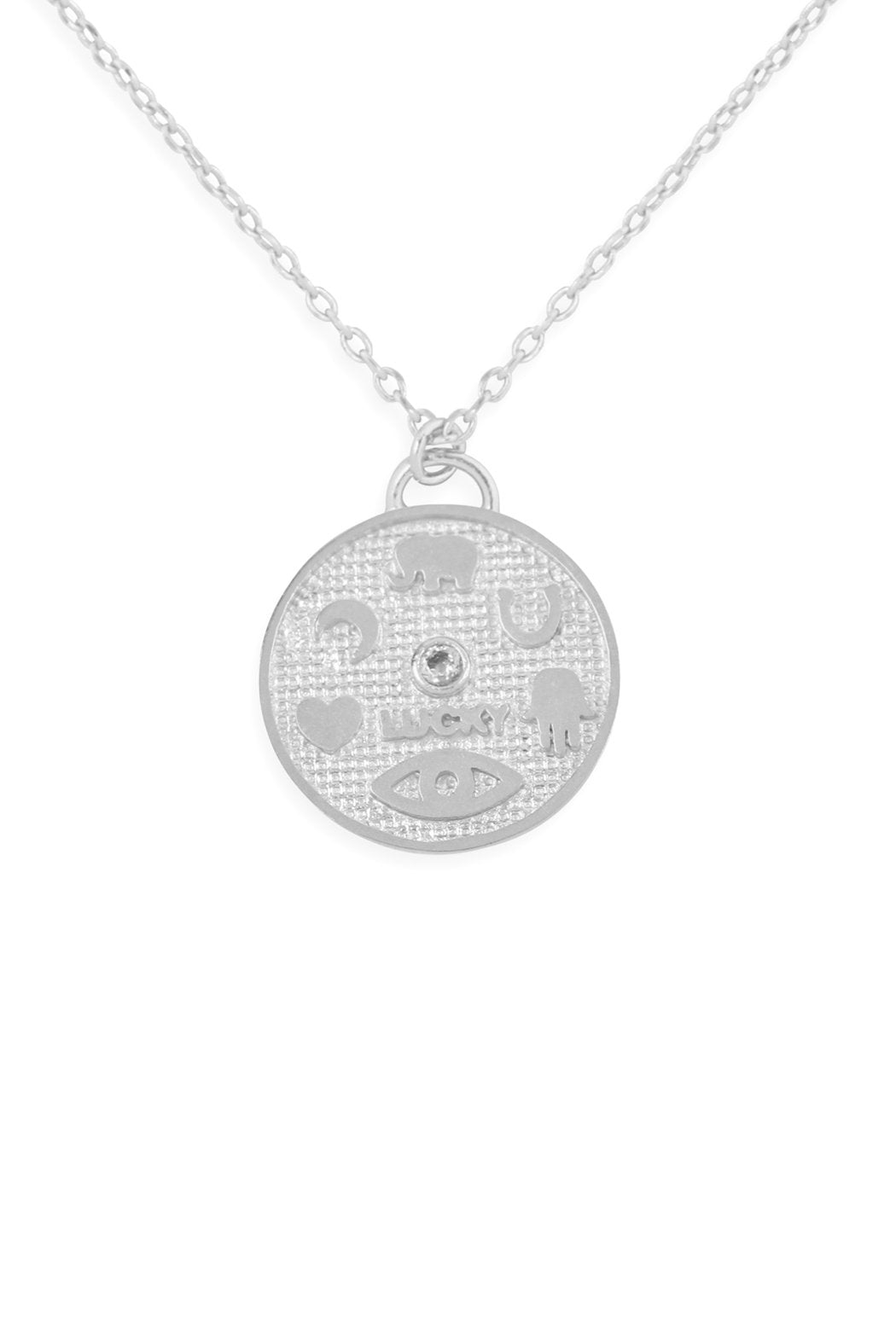 Hdnfn353 - Cast Round Pendant Necklace - LOLA LUXE