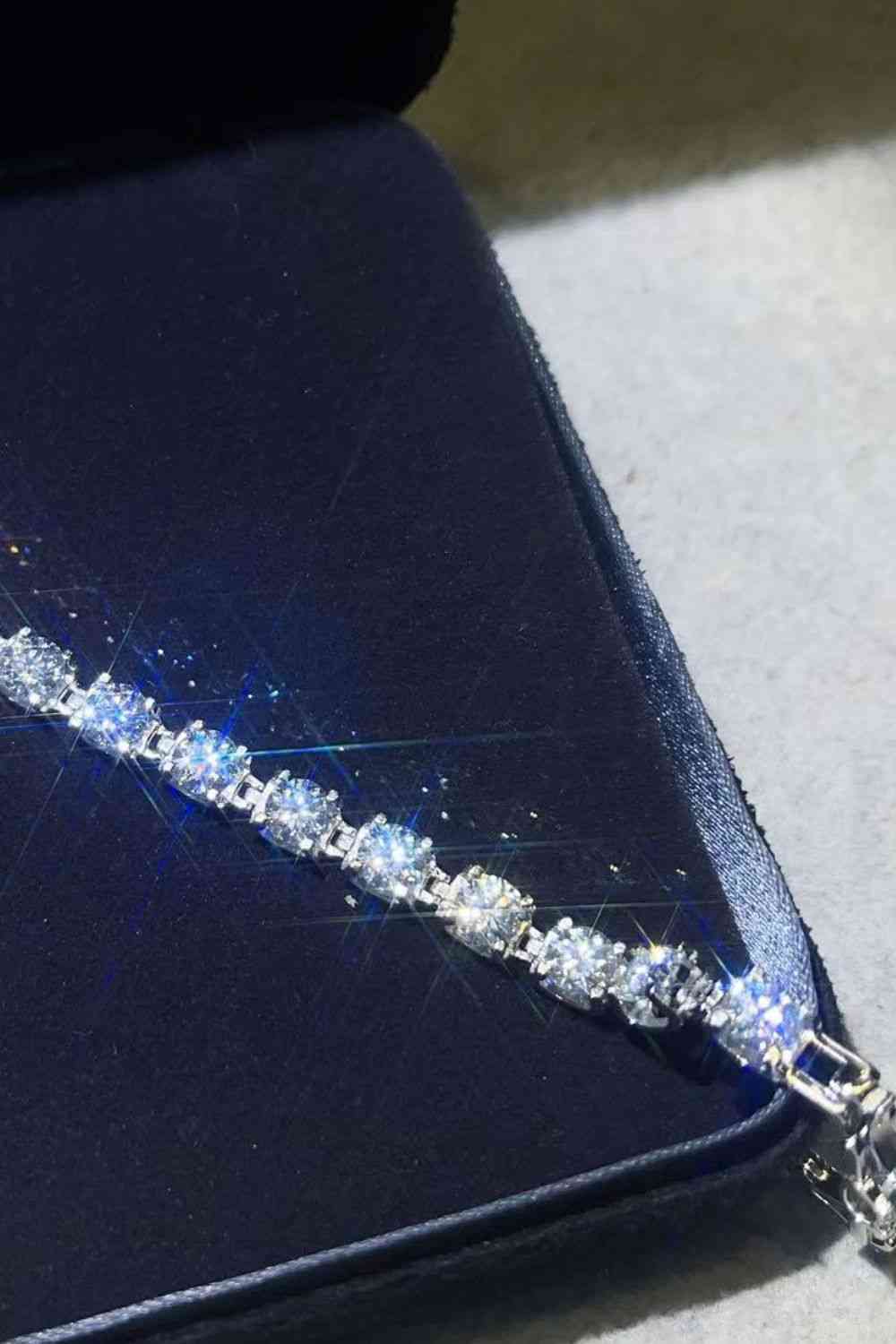 10 Carat Moissanite Platinum-Plated Bracelet - lolaluxeshop