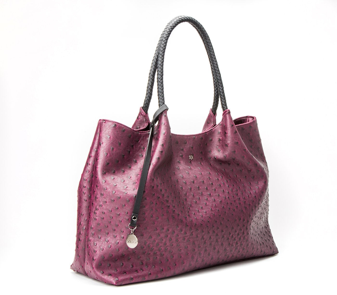 Naomi - Cherry Vegan Leather Tote Bag - LOLA LUXE