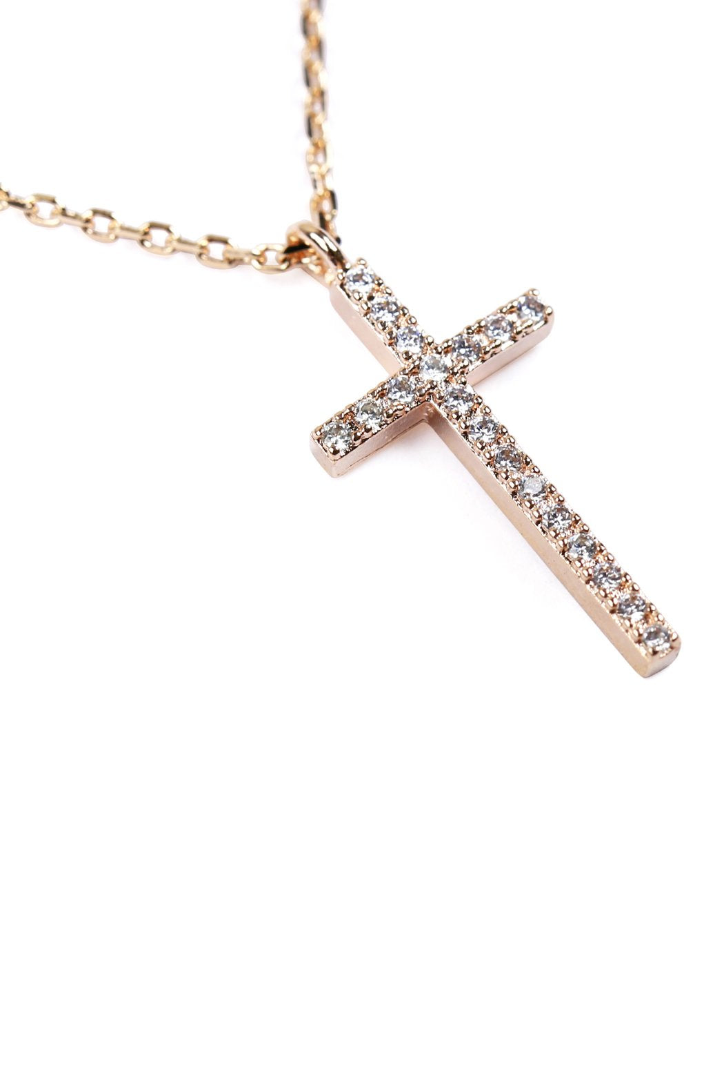 Hdnb1n242 - Zircon Cross Pendant Necklace - LOLA LUXE