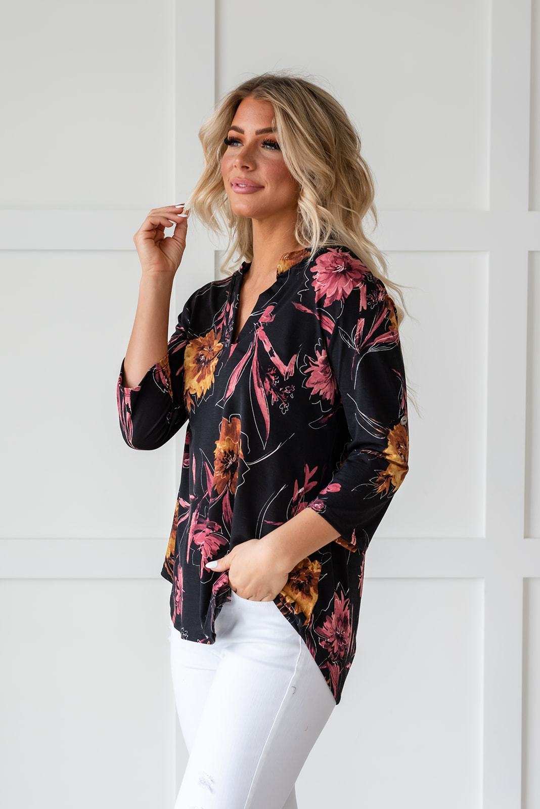 Lift My Spirits Floral Top - LOLA LUXE