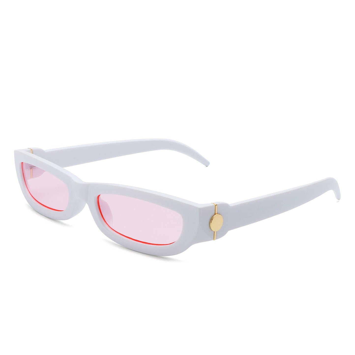 Skybloom - Rectangle Retro Slim Tinted Narrow Sunglasses - lolaluxeshop