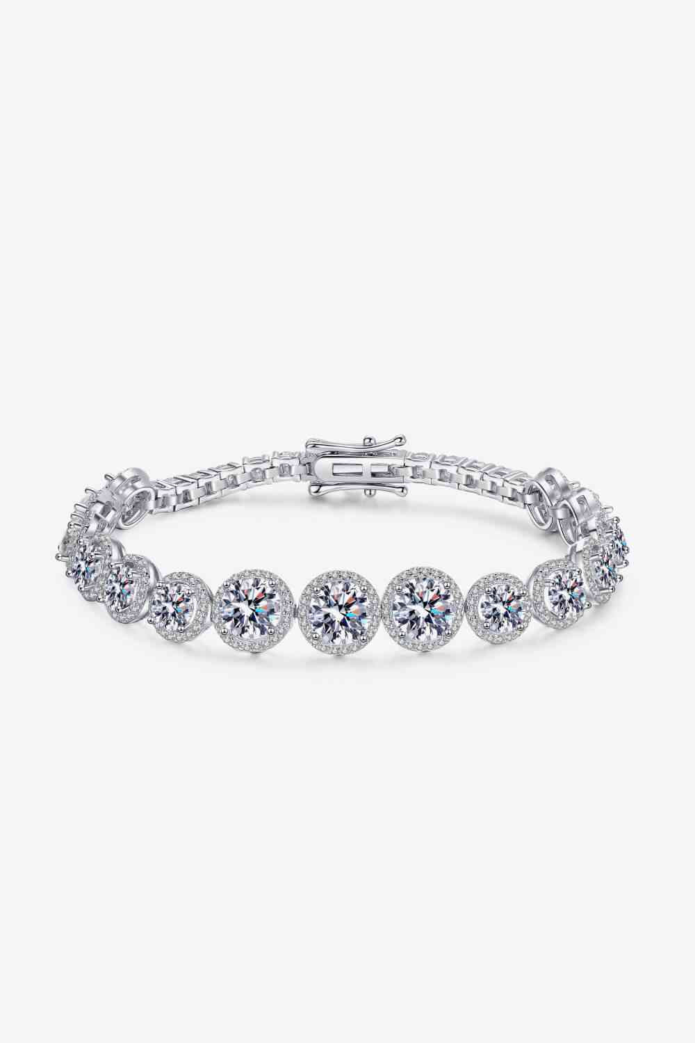 925 Sterling Silver 10.4 Carat Moissanite Bracelet - lolaluxeshop