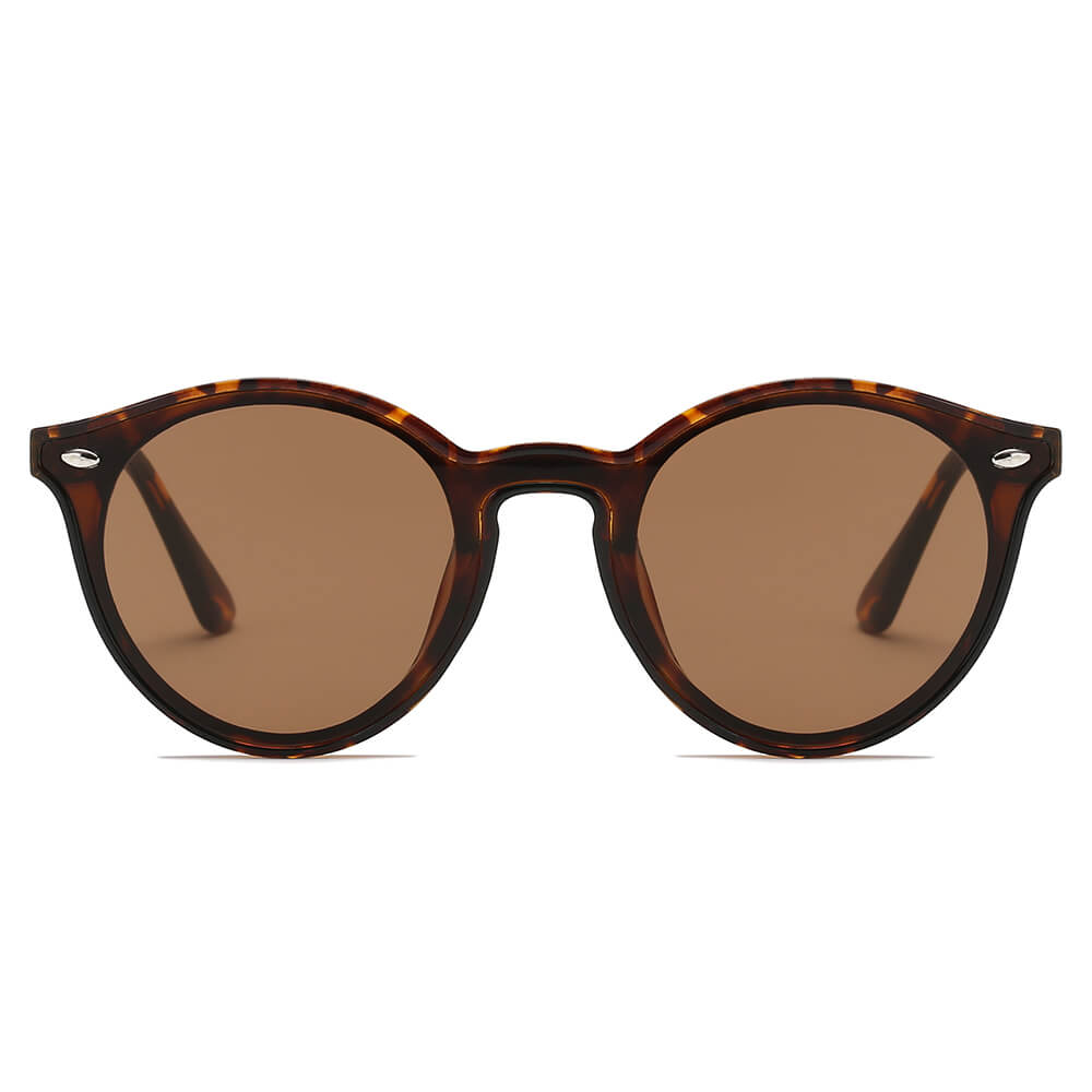 CROSBY | Unisex Fashion Retro Round Horn Rimmed Sunglasses - lolaluxeshop