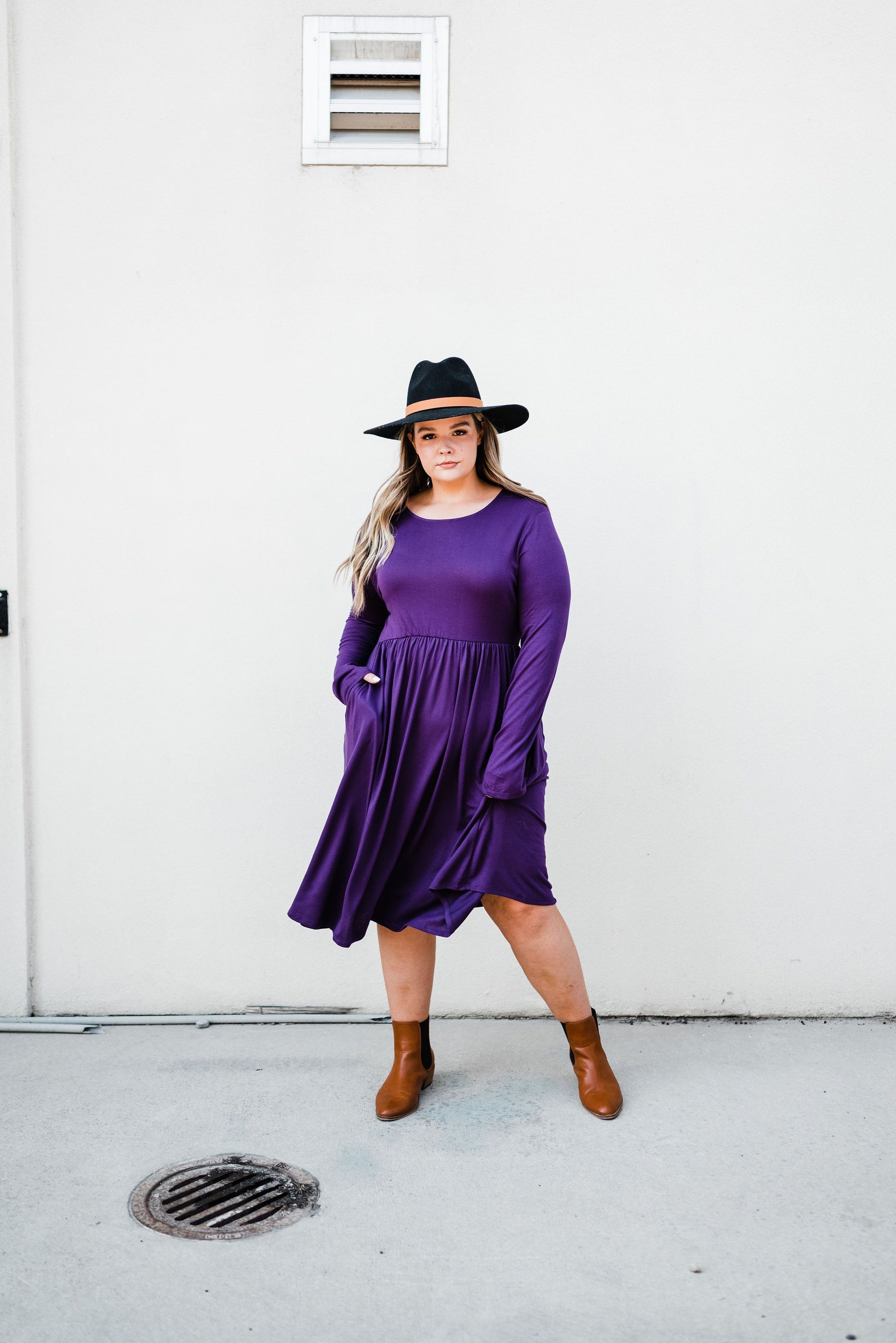 Be Chic Dress- Purple - LOLA LUXE