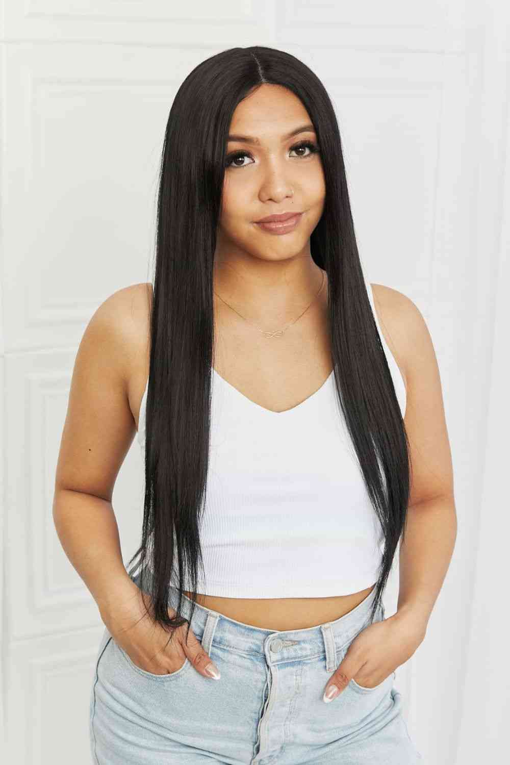 13*2" Long Lace Front Straight Synthetic Wigs 26" Long 150% Density - lolaluxeshop