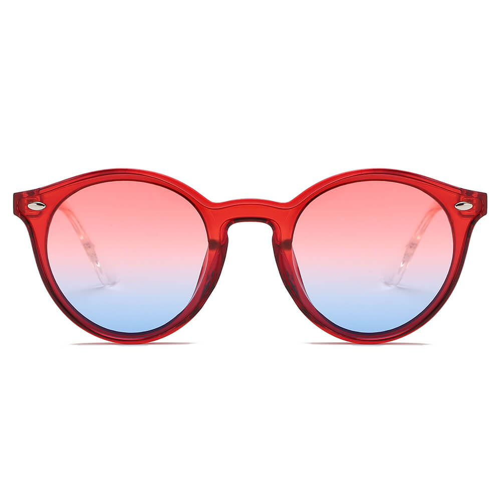 CROSBY | Unisex Fashion Retro Round Horn Rimmed Sunglasses - lolaluxeshop