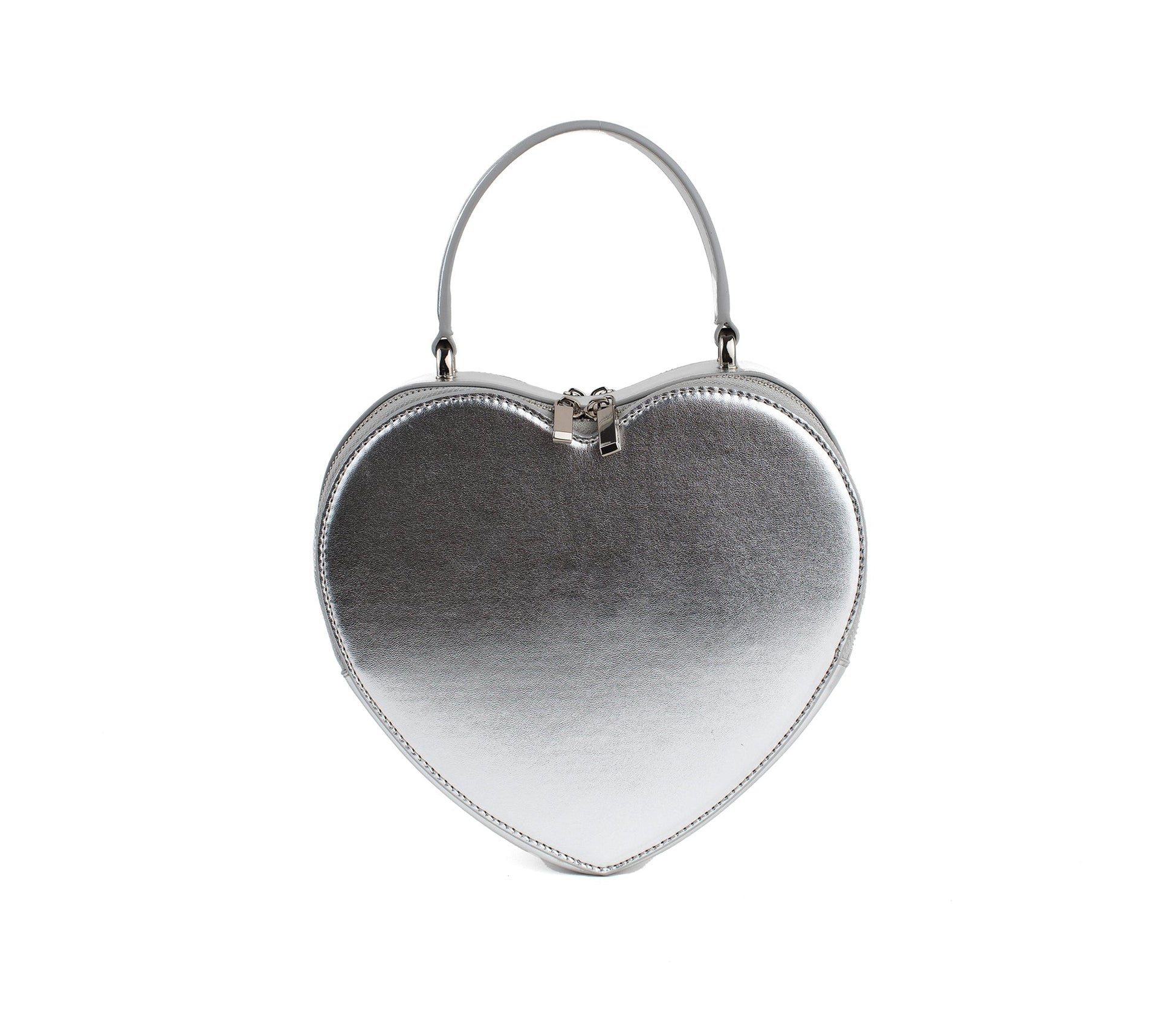 Sweetheart - Silver Vegan Crossbody Bag - lolaluxeshop