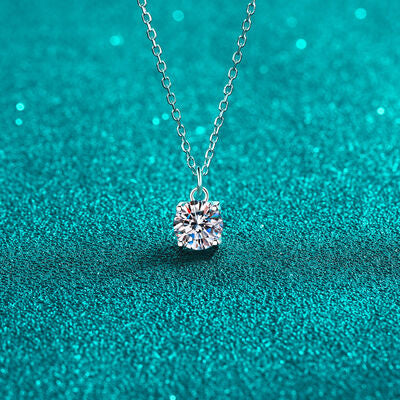 1 Carat Moissanite 925 Sterling Silver Necklace - lolaluxeshop