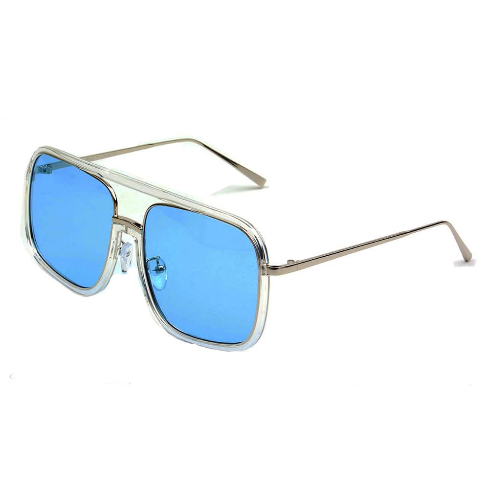 MAGNA | Oversized Pillowed Square Fashion Rim Aviator Design Sunglasses - lolaluxeshop