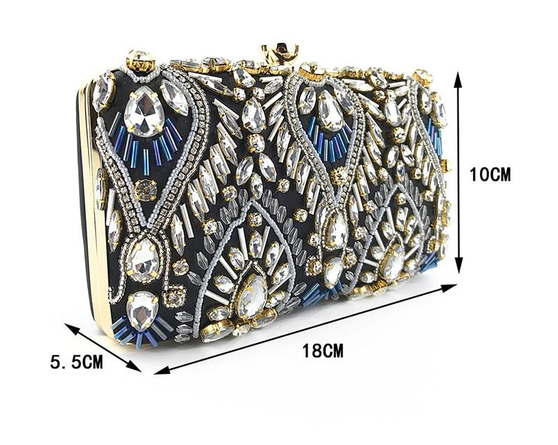 Clutch Handbag Luxury Diamond Rhinestone Clutch Bags Exquisite Female Clutches - LOLA LUXE