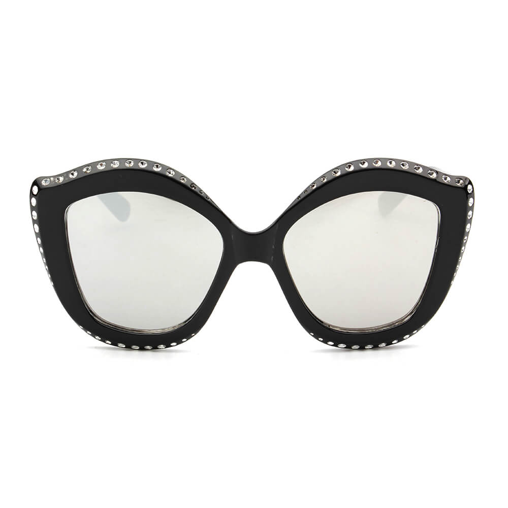 ANGOLA | Women Oversized Round Cat Eye Fashion Sunglasses - lolaluxeshop