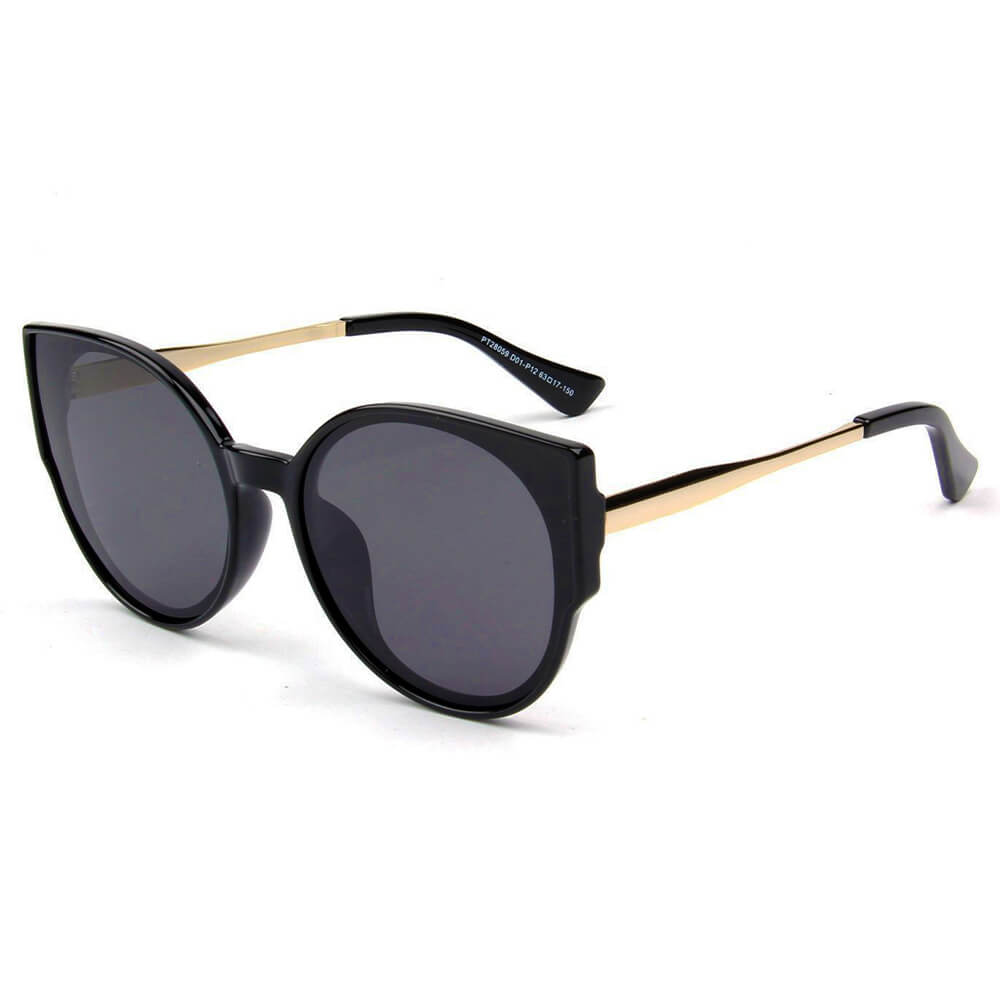 DUISBURG | PT28059 - Women Round Cat Eye Polarized Sunglasses - lolaluxeshop