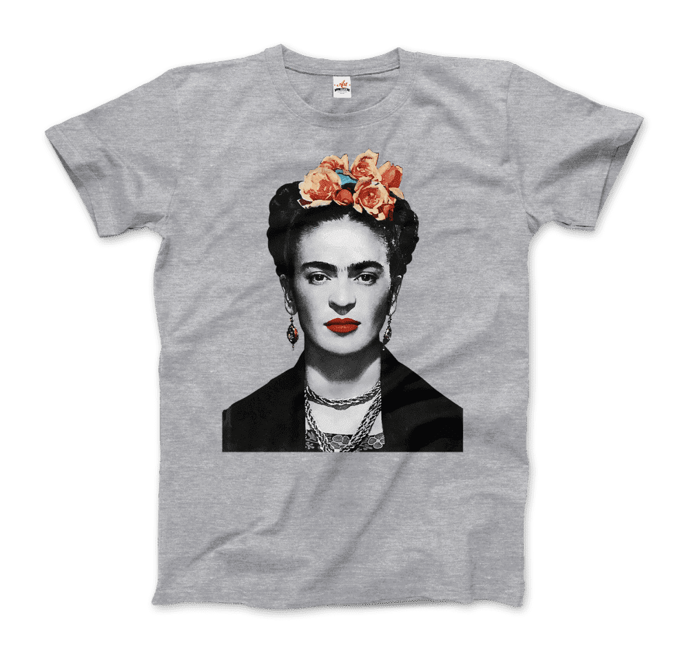 Frida Kahlo With Flowers Poster Artwork T-Shirt - LOLA LUXE