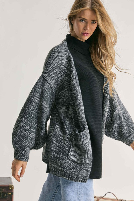 KNIT LONG SLEEVE CARDIGAN - LOLA LUXE