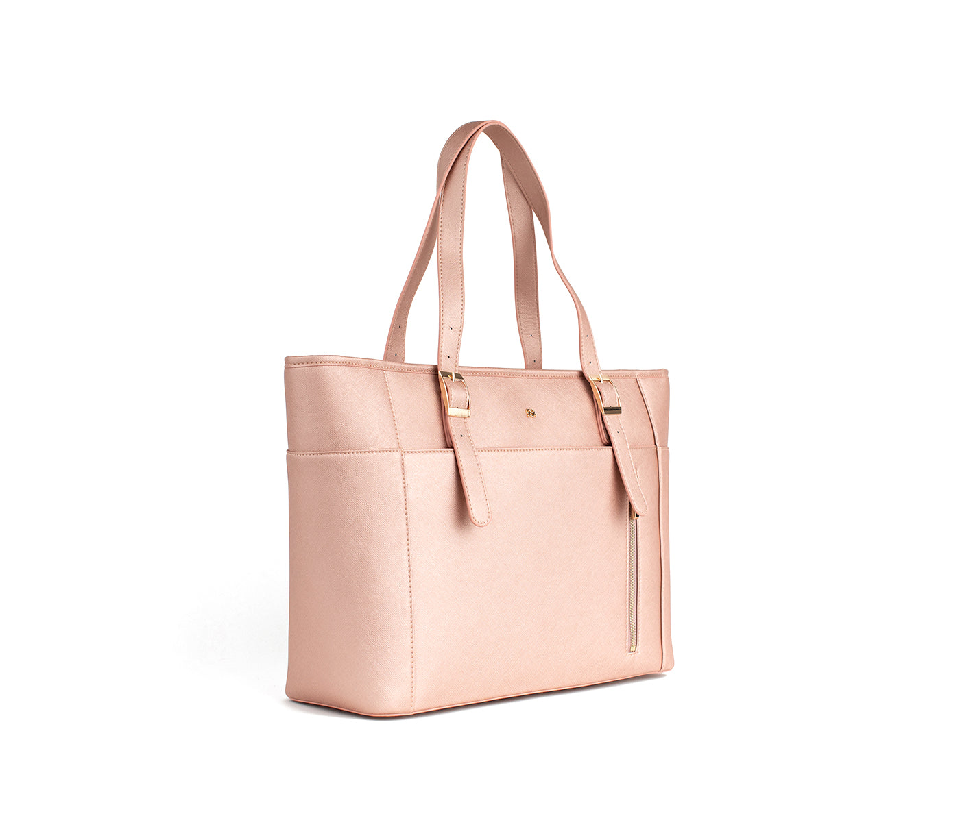 Miley - Light Pink Vegan Leather Laptop Bag - lolaluxeshop