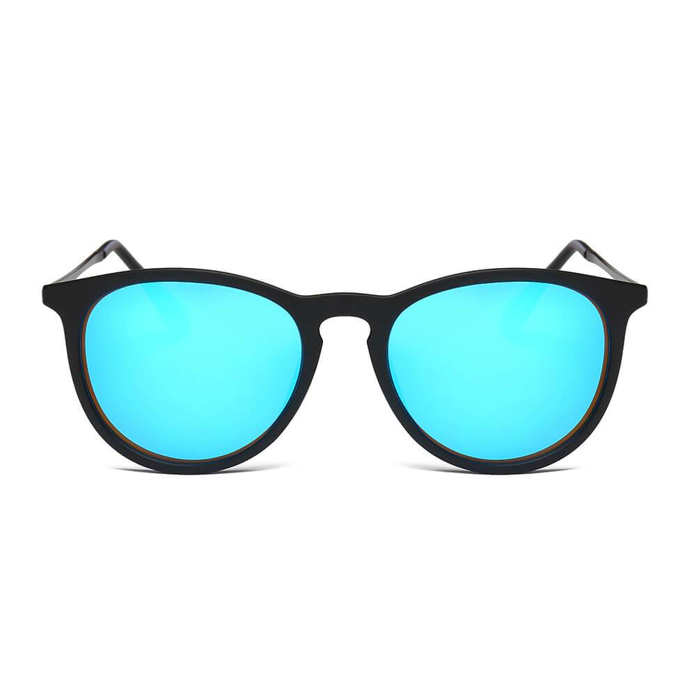 AMES | Retro Vintage Inspired Horned Keyhole Round Sunglasses - lolaluxeshop