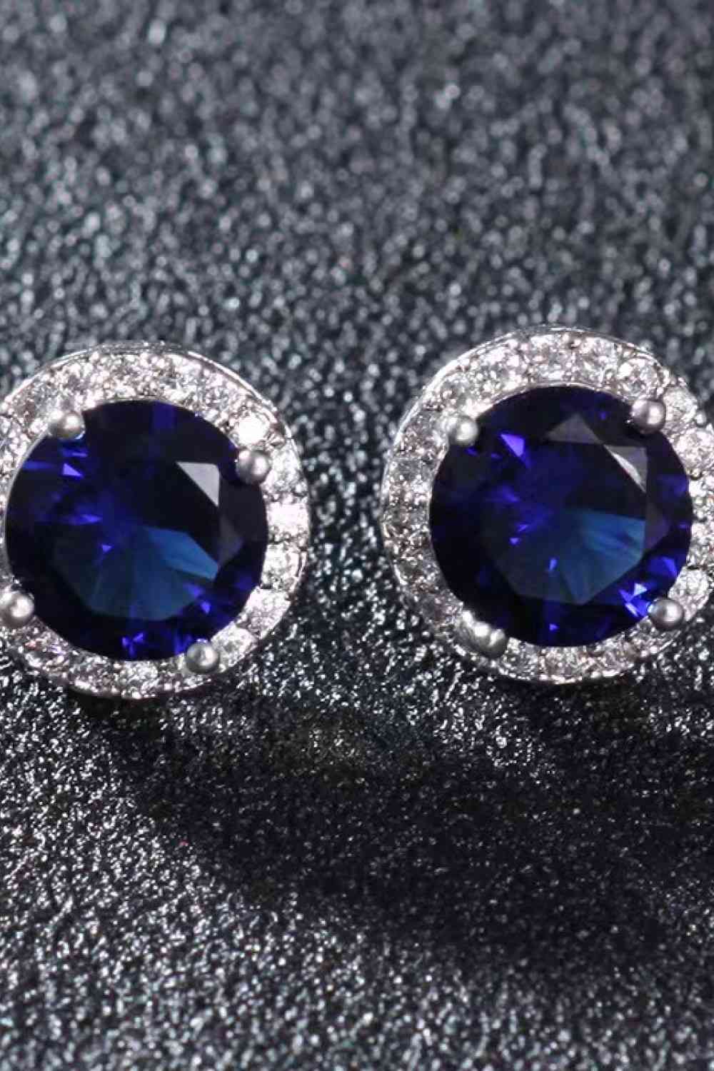 Contrast 2 Carat Moissanite Platinum-Plated Stud Earrings - lolaluxeshop