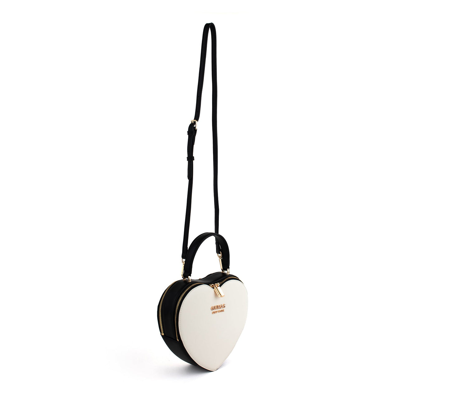 Sweetheart - Black & White Vegan Crossbody Bag - lolaluxeshop