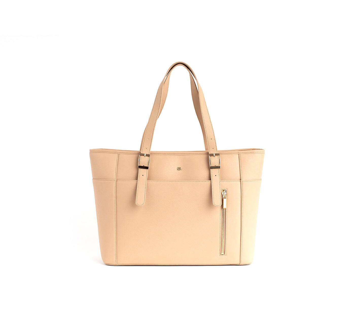 Miley - Light Brown Vegan Leather Laptop Bag - lolaluxeshop