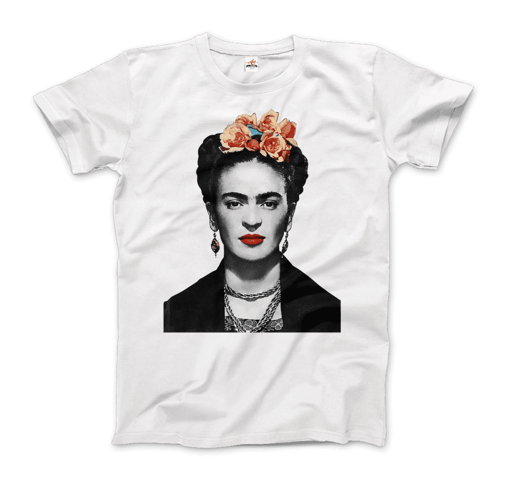 Frida Kahlo With Flowers Poster Artwork T-Shirt - LOLA LUXE