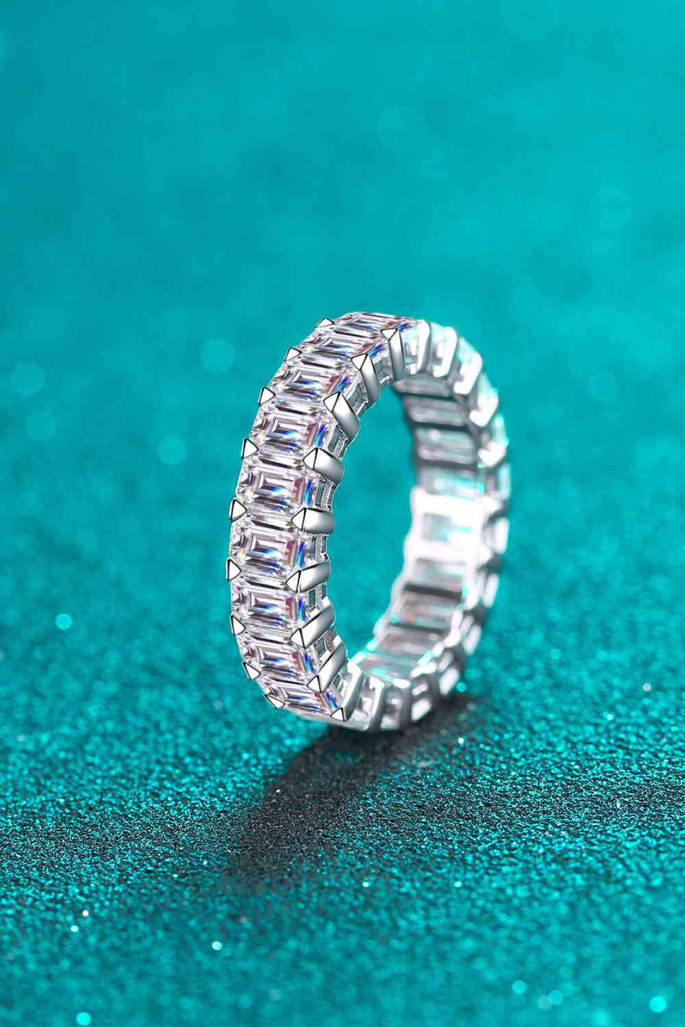 10.5 Carat Moissanite Rhodium-Plated Ring - lolaluxeshop