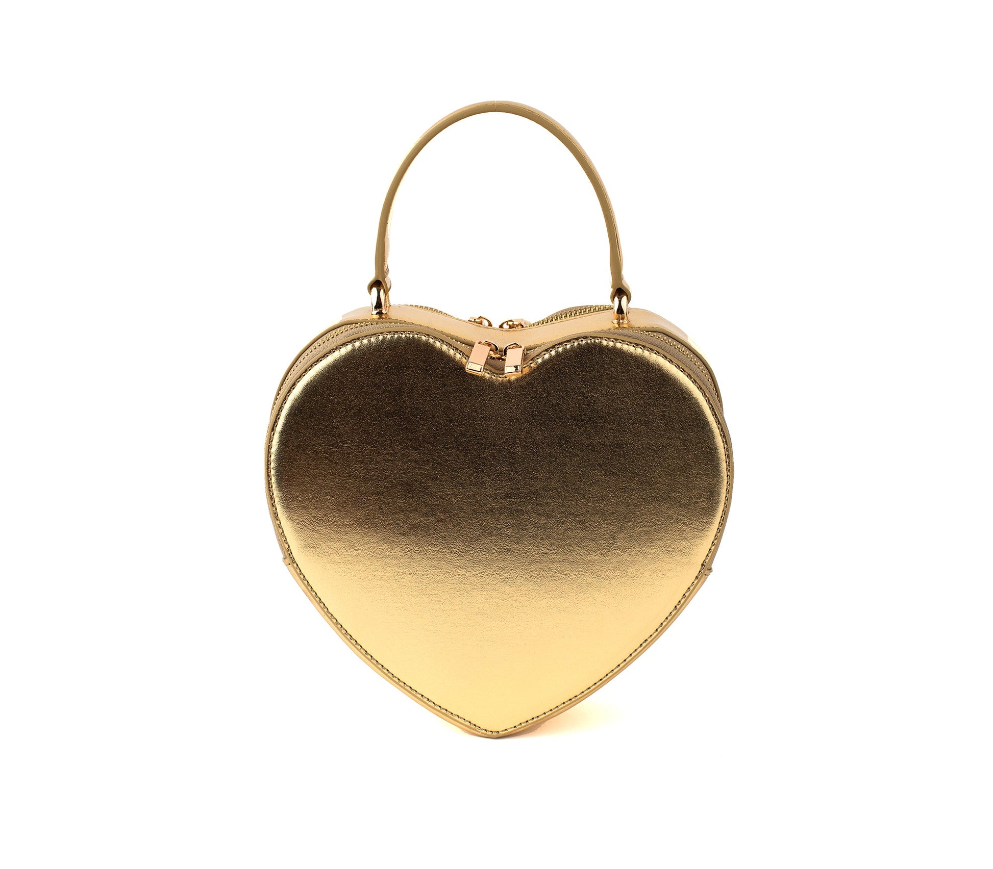 Sweetheart - Gold Vegan Crossbody Bag - lolaluxeshop