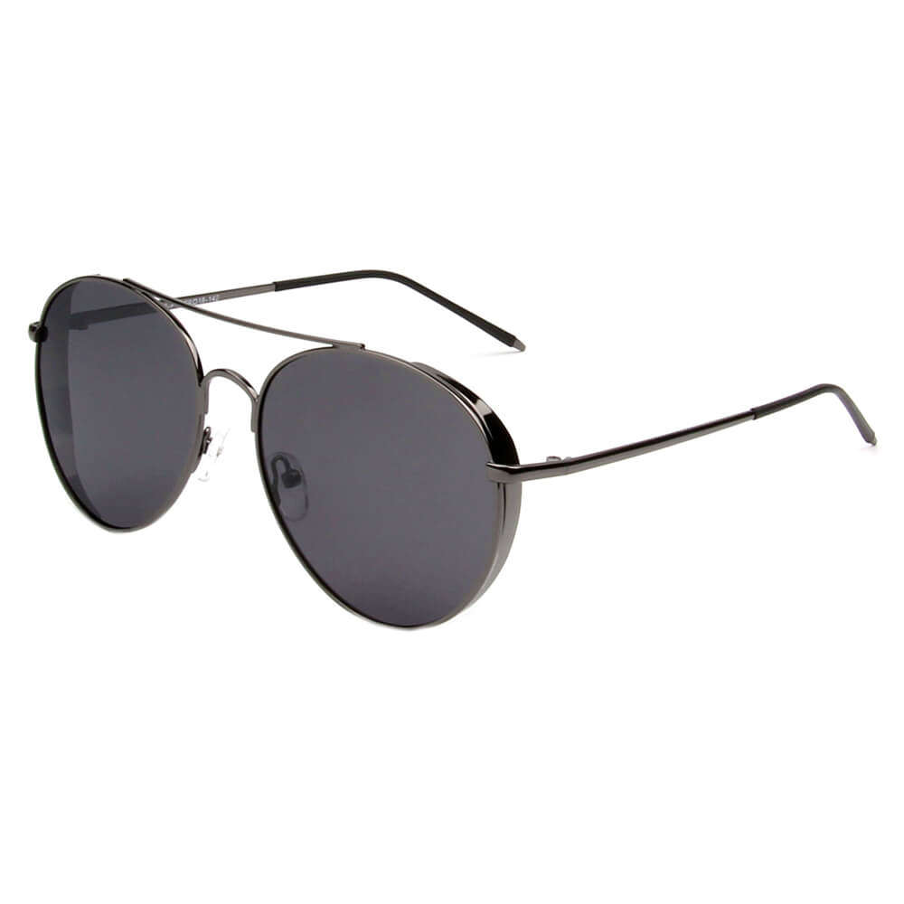 Baza - Classic Polarized Mirrored Aviator Sunglasses - lolaluxeshop