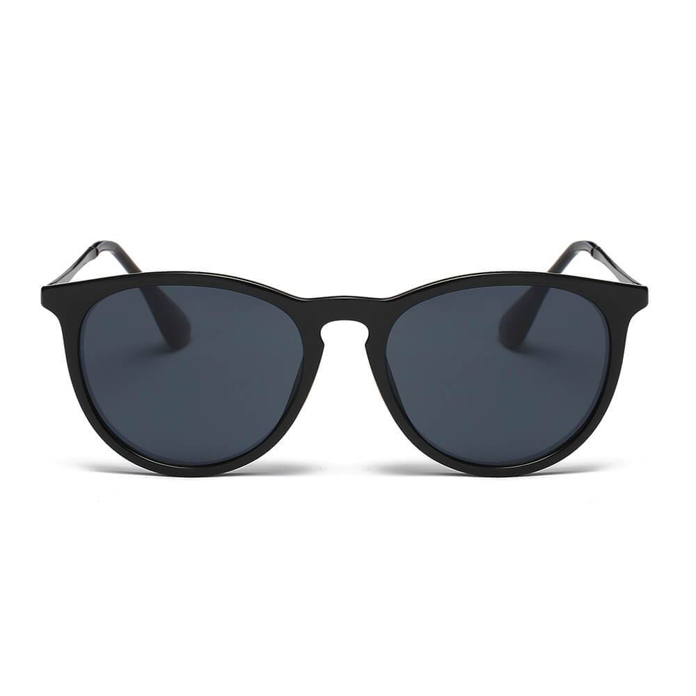 AMES | Retro Vintage Inspired Horned Keyhole Round Sunglasses - lolaluxeshop