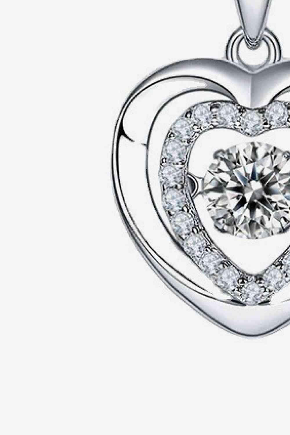 Moissanite Heart Pendant Necklace - lolaluxeshop