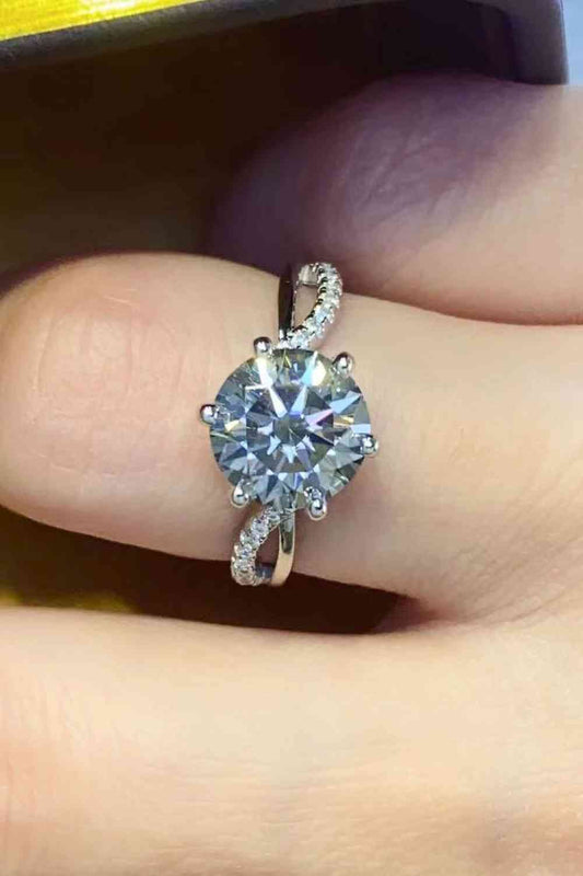 2 Carat Moissanite Ring in Smokey Gray - lolaluxeshop