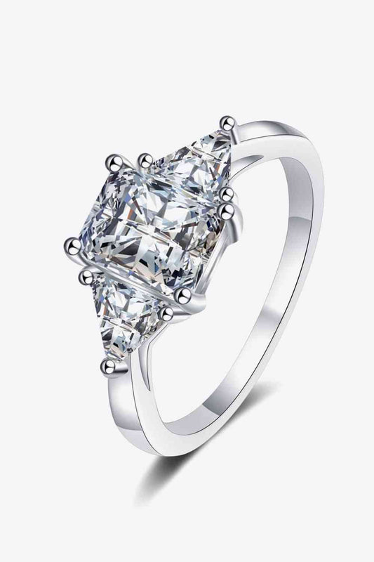 3 Carat Moissanite 925 Sterling Silver Rhodium-Plated Ring - lolaluxeshop