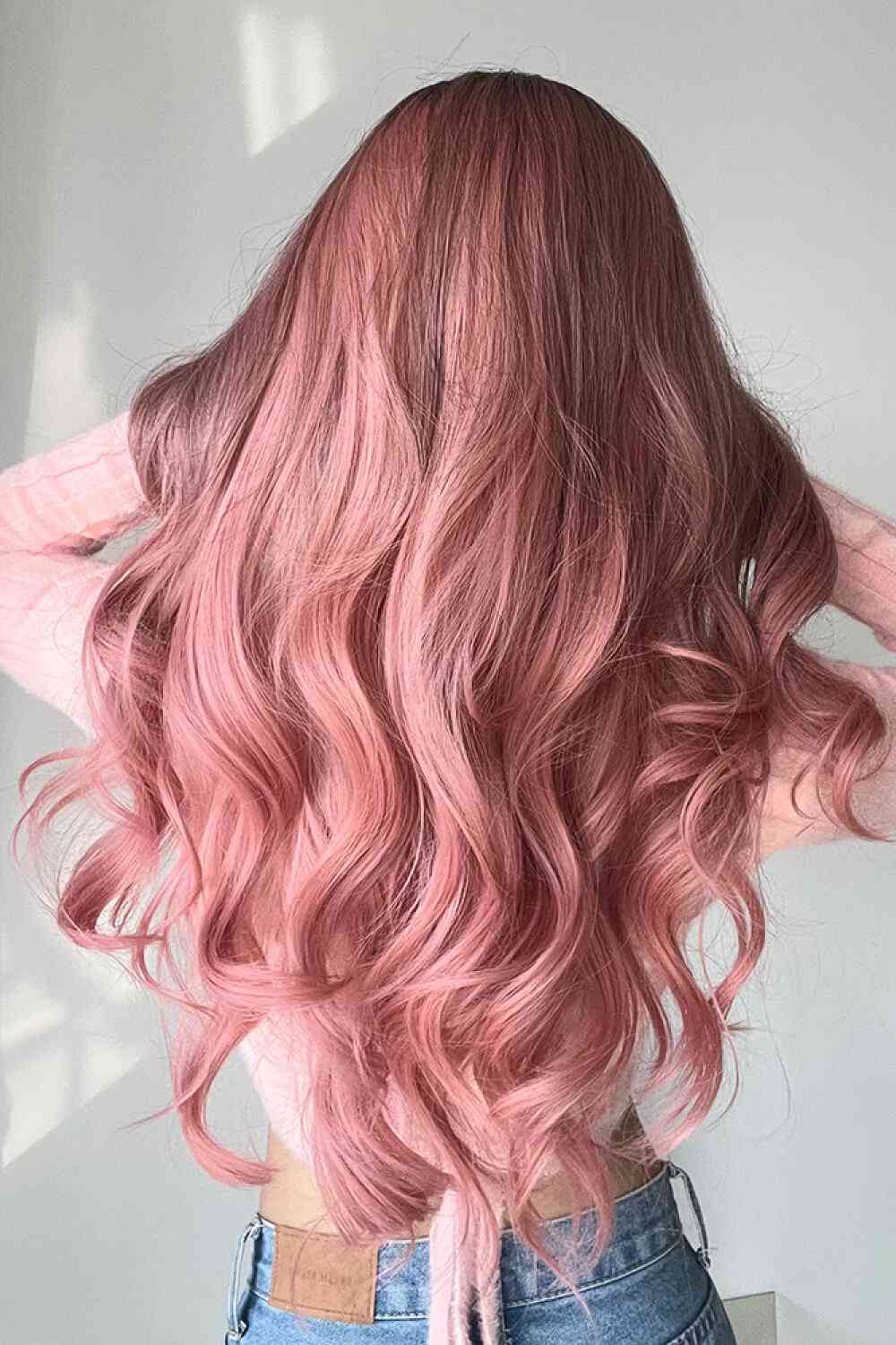 Fashion Wave Synthetic Long Wigs in Pink 26'' - lolaluxeshop