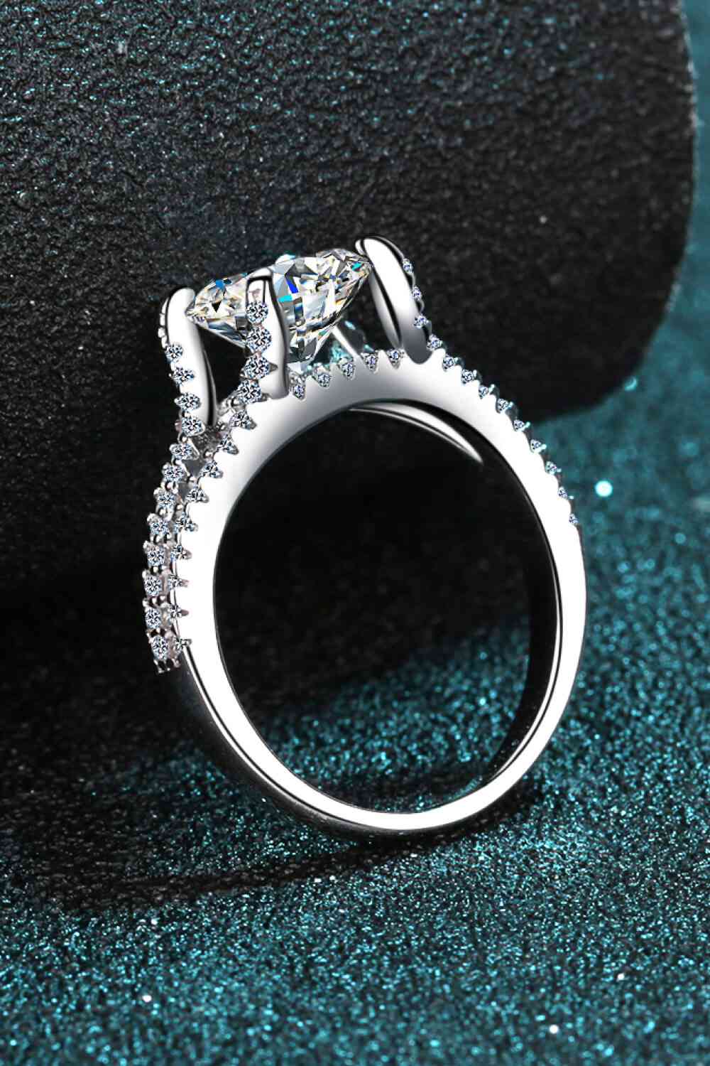 Stylish Moissanite Sterling Silver Ring - lolaluxeshop