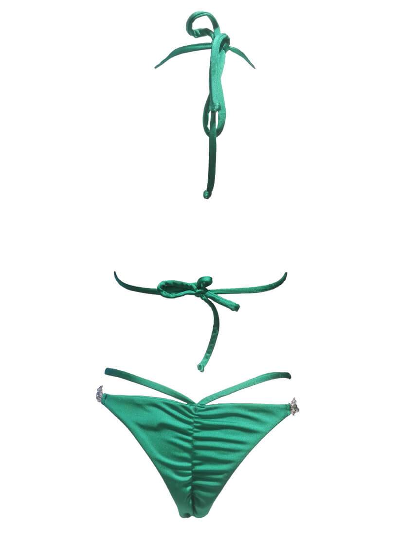 Shanel Triangle Top & Tango Bottom - Green - LOLA LUXE