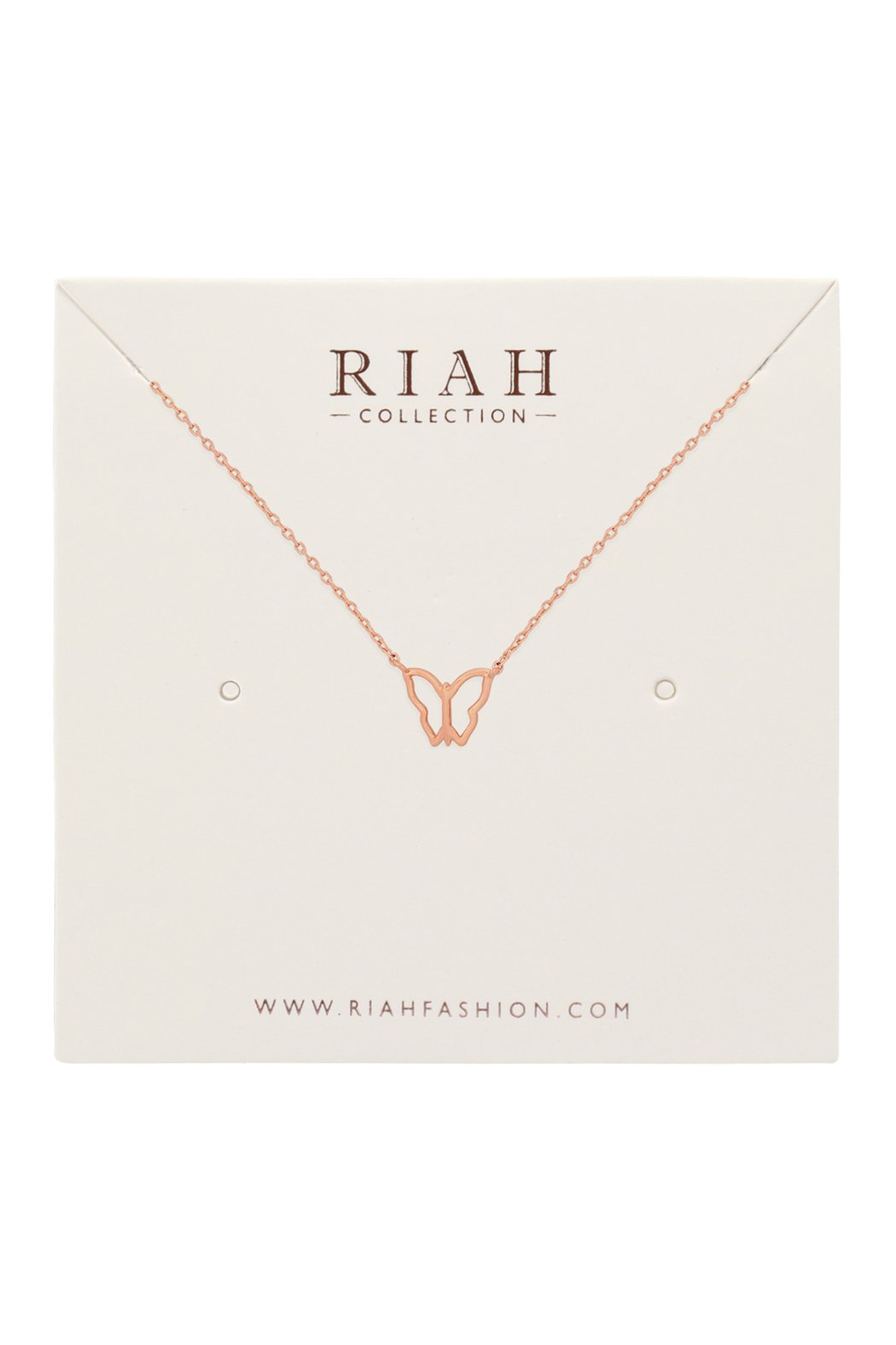 Hdnen357 - Open Butterfly Pendant Necklace - LOLA LUXE