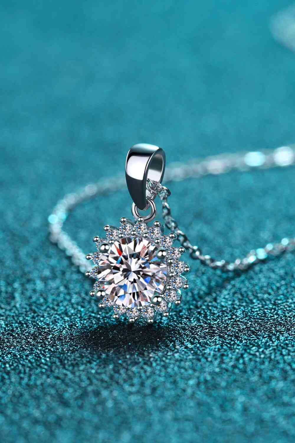 925 Sterling Silver Moissanite Pendant Necklace - lolaluxeshop