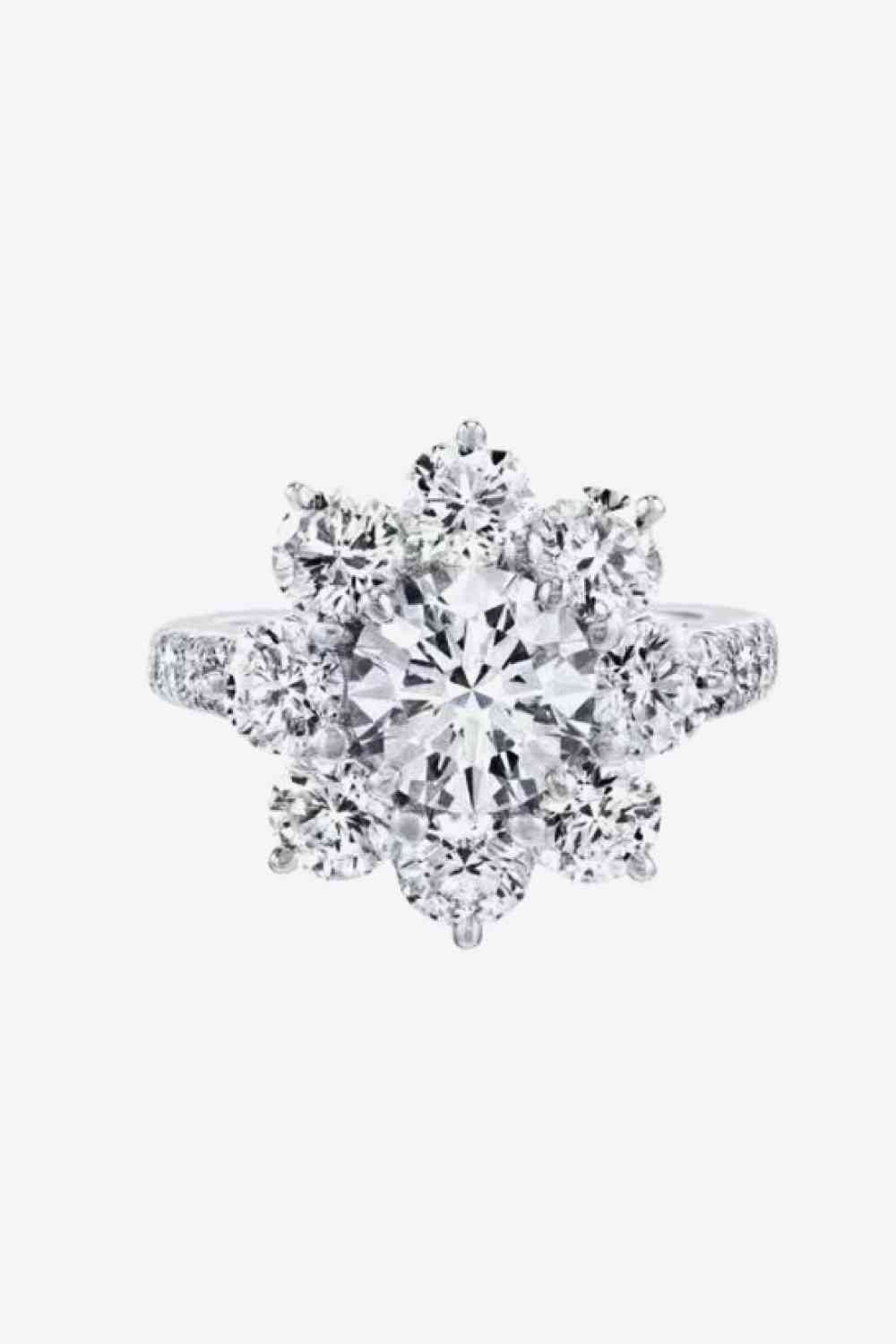 1 Carat Moissanite Flower Ring - lolaluxeshop