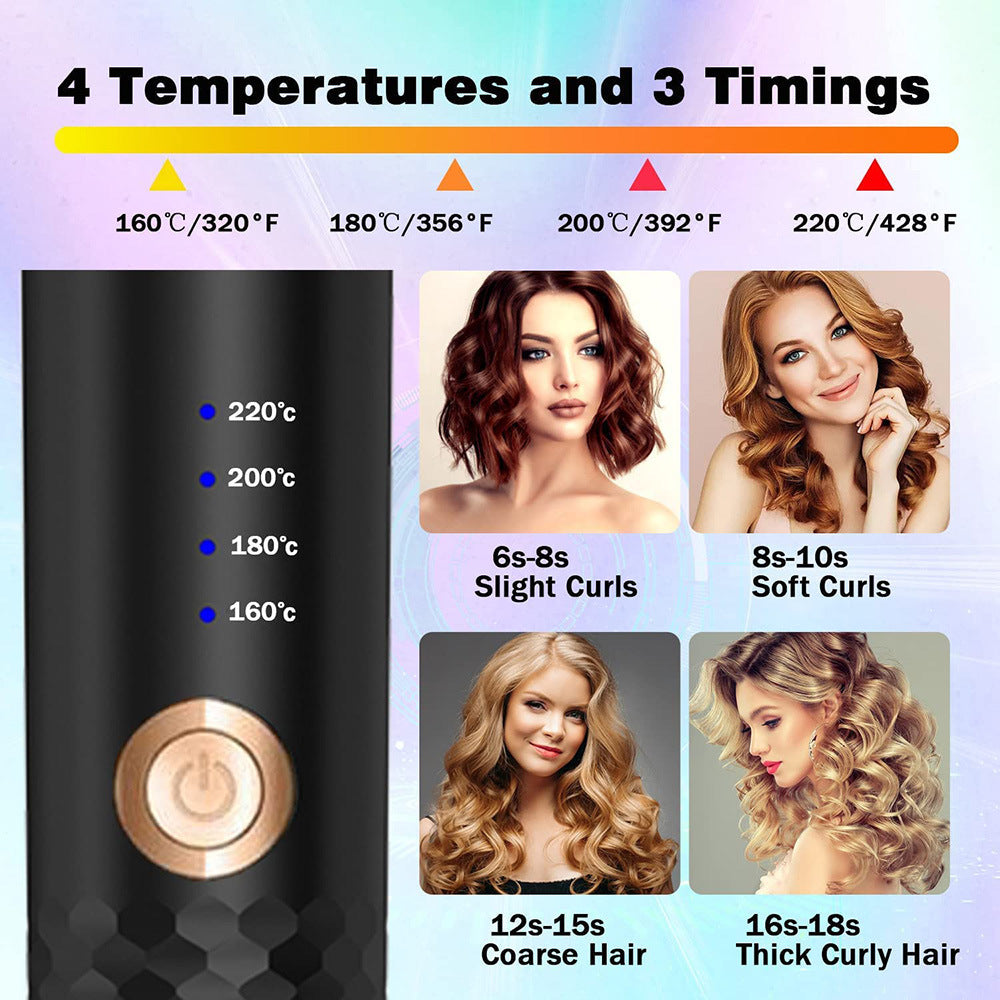 Automatic Hair Curler Ceramic Curling Irons Wand Rotating Curling Wand Electric Hair Waver Styling Tools Auto Hair Crimper - lolaluxeshop